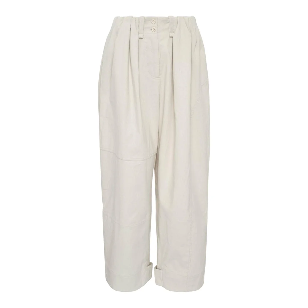 Corduroy Full Gather Pants - 1