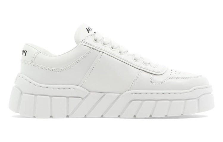 (WMNS) PRADA Soft Padded Nappa Leather Laced-Up Shoes 'White' 1E946M_3LJ6_F0009 - 2