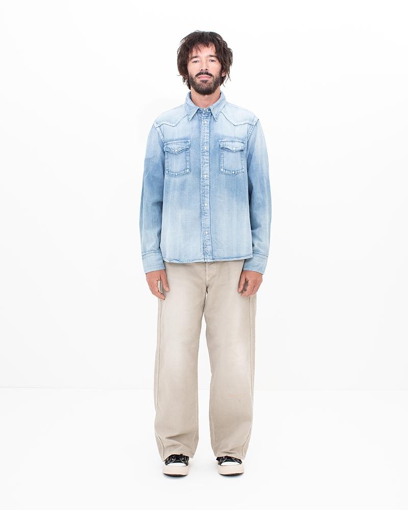 SOCIAL SCULPTURE SHIRT DMGD LT.INDIGO - 3