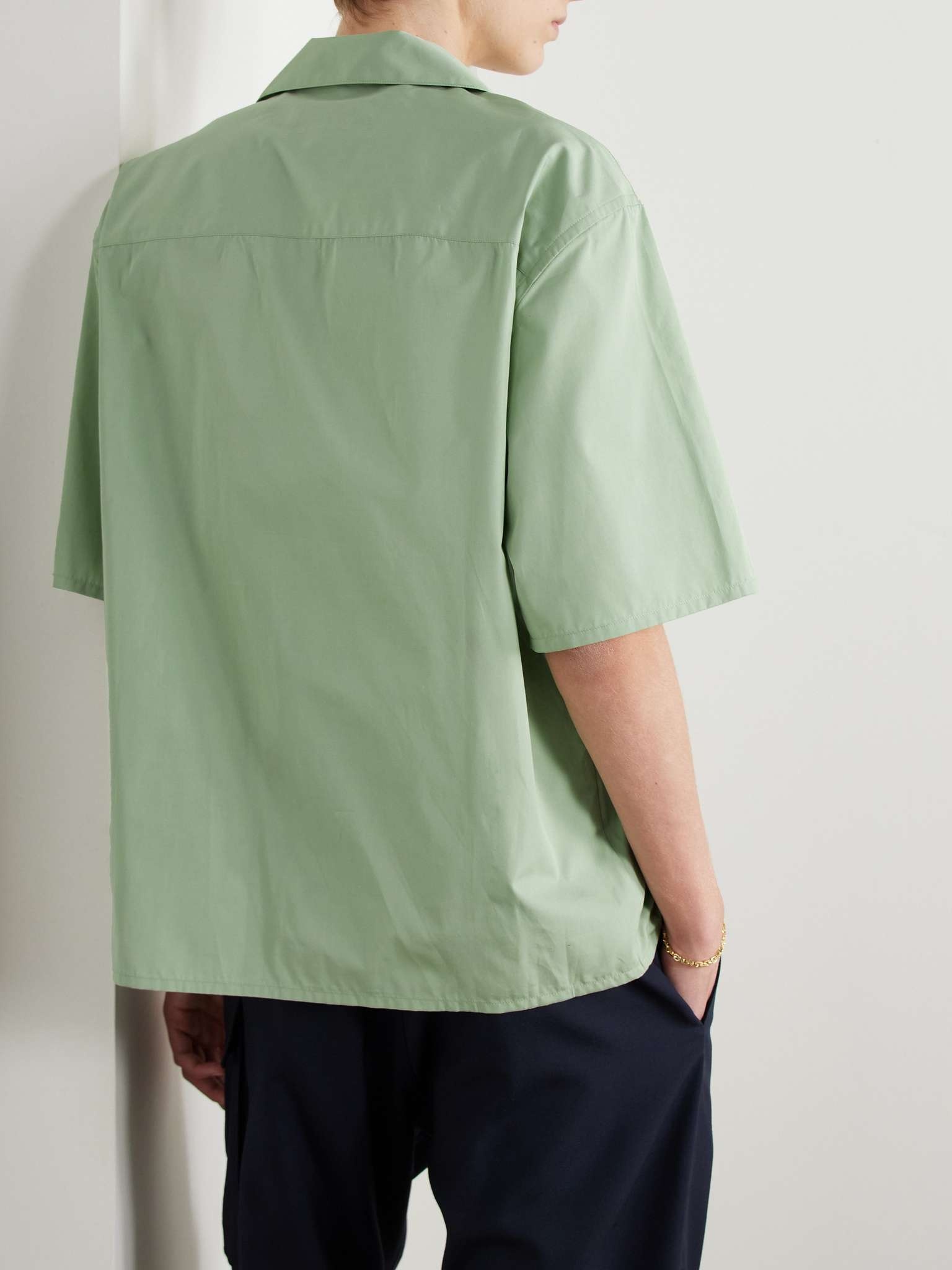 Confetti Convertible-Collar Embroidered Cotton-Poplin Shirt - 3