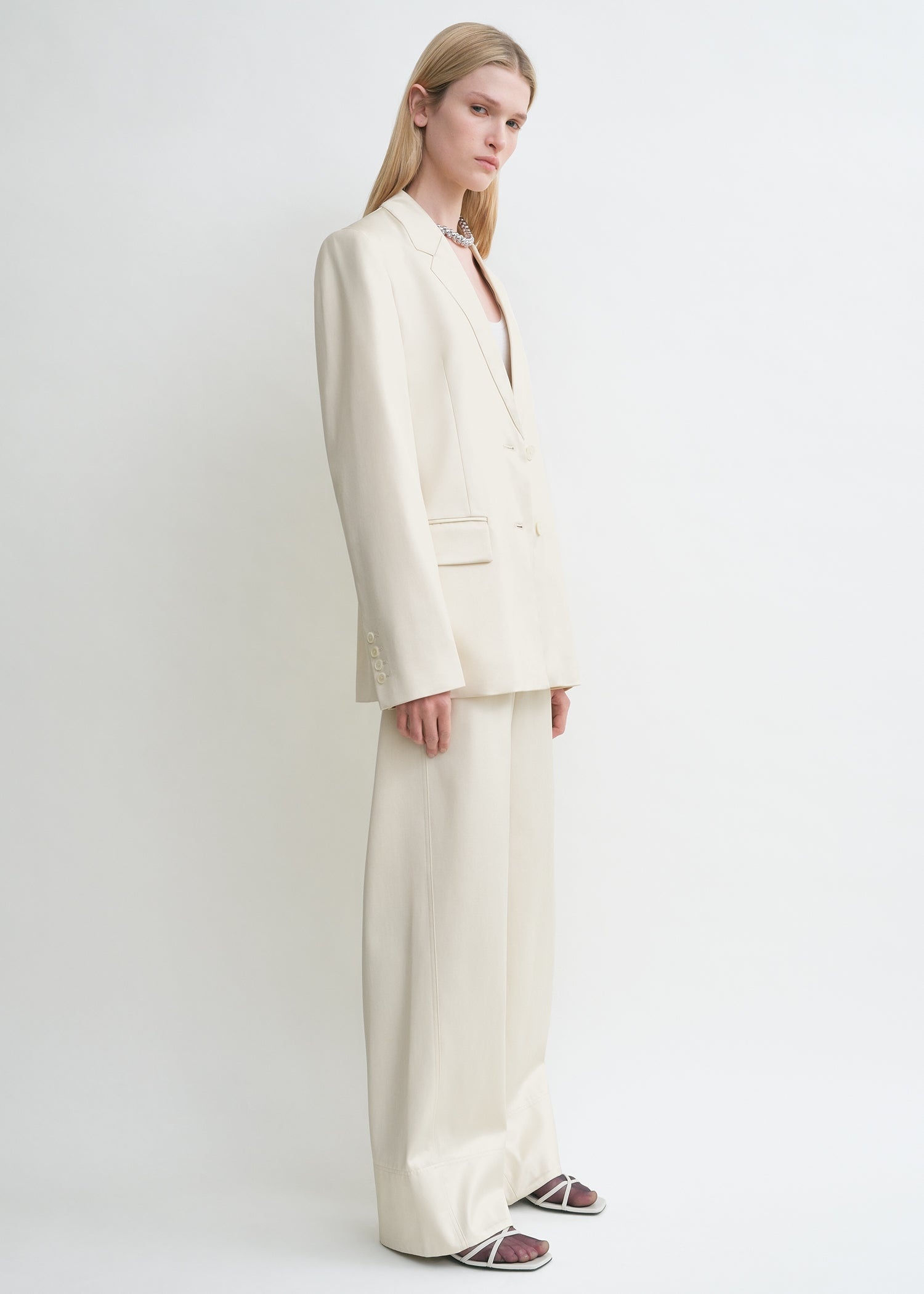 Stitch lapel jacket ecru - 3
