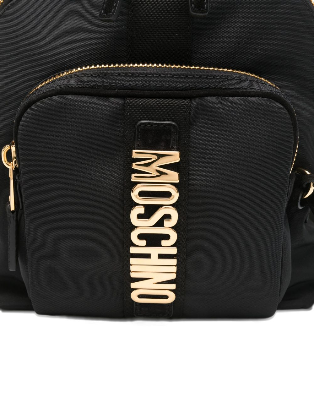 small logo-plaque backpack - 4