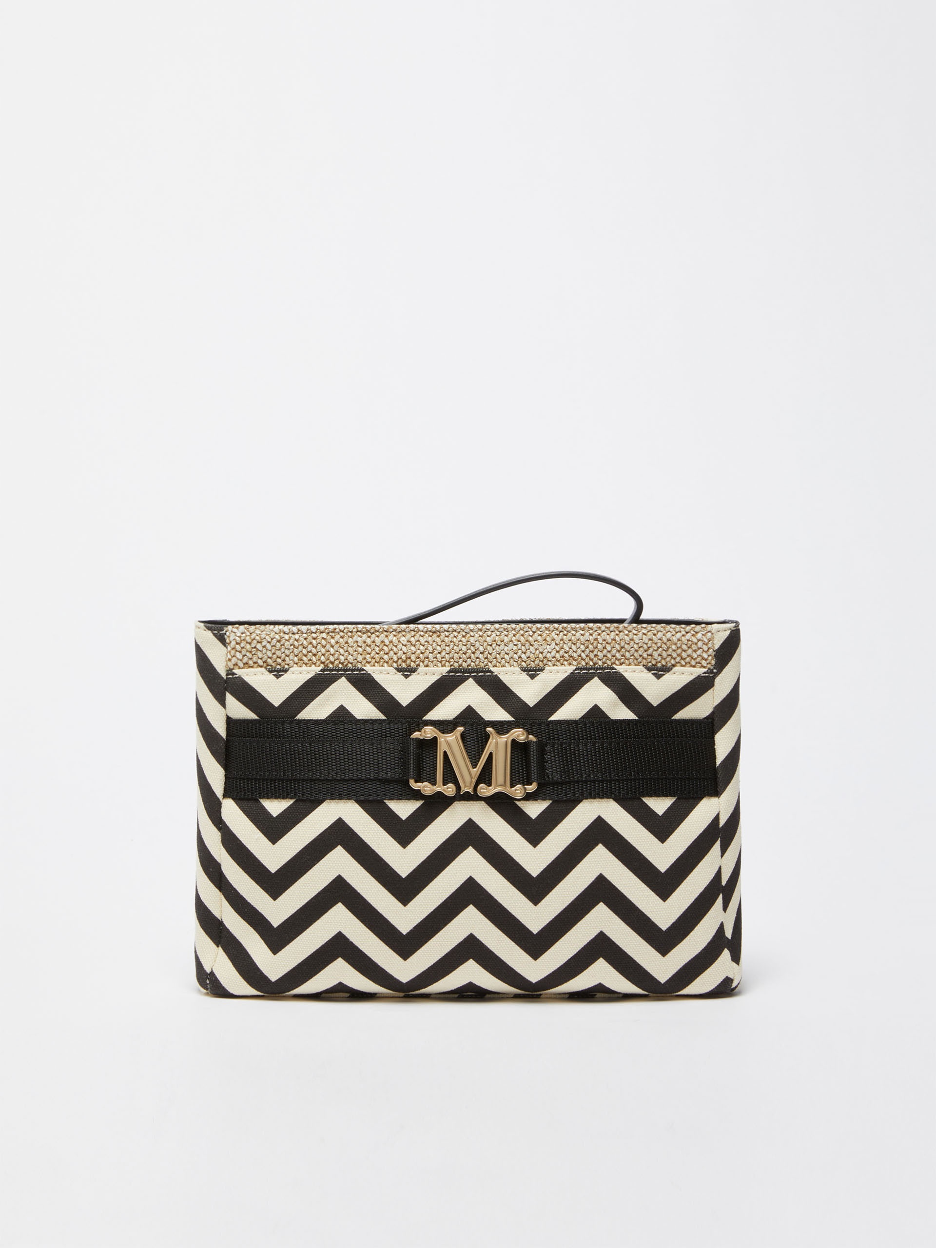 GEORGE Printed canvas clutch bag - 1