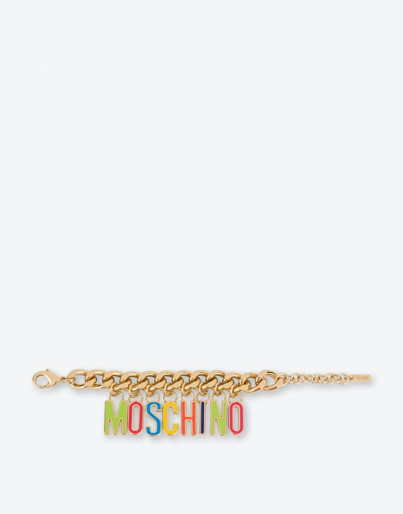 Moschino LETTERING CHARMS CHAIN BRACELET outlook