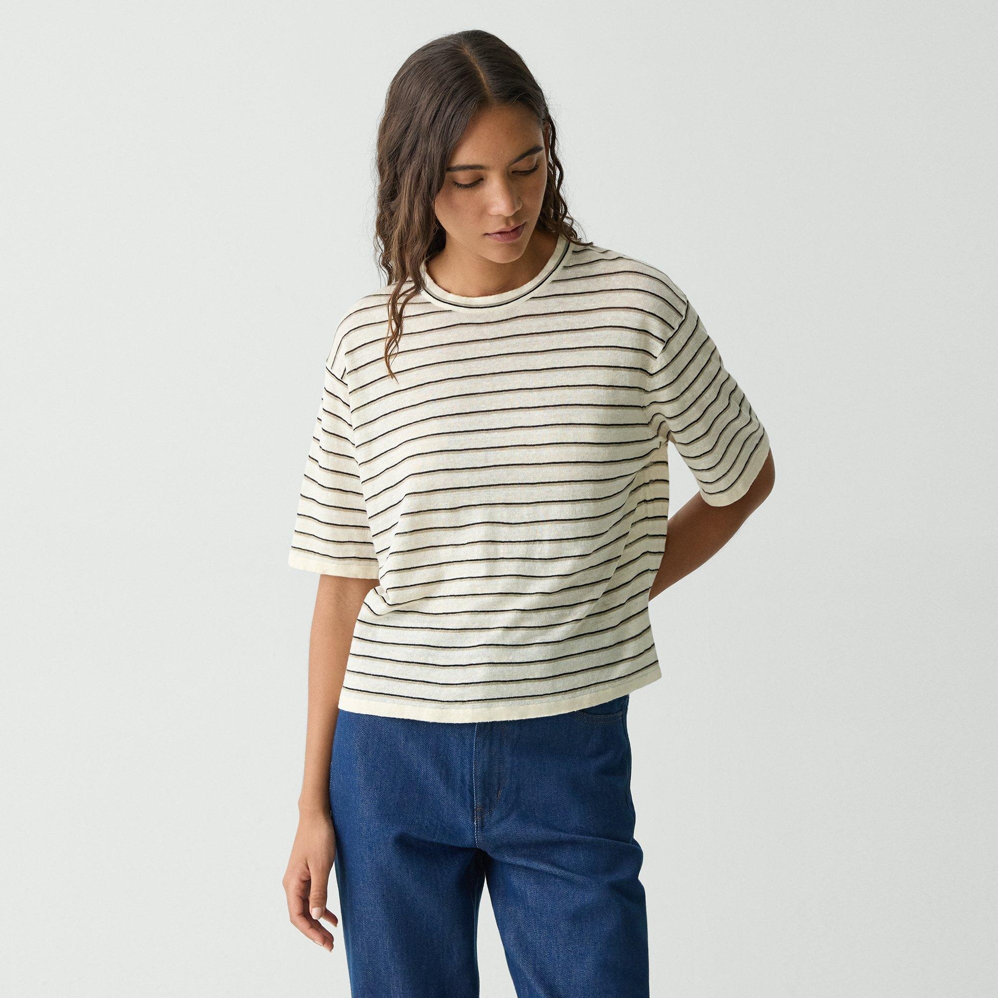 Boyfriend Tee in Linen-Blend - 2