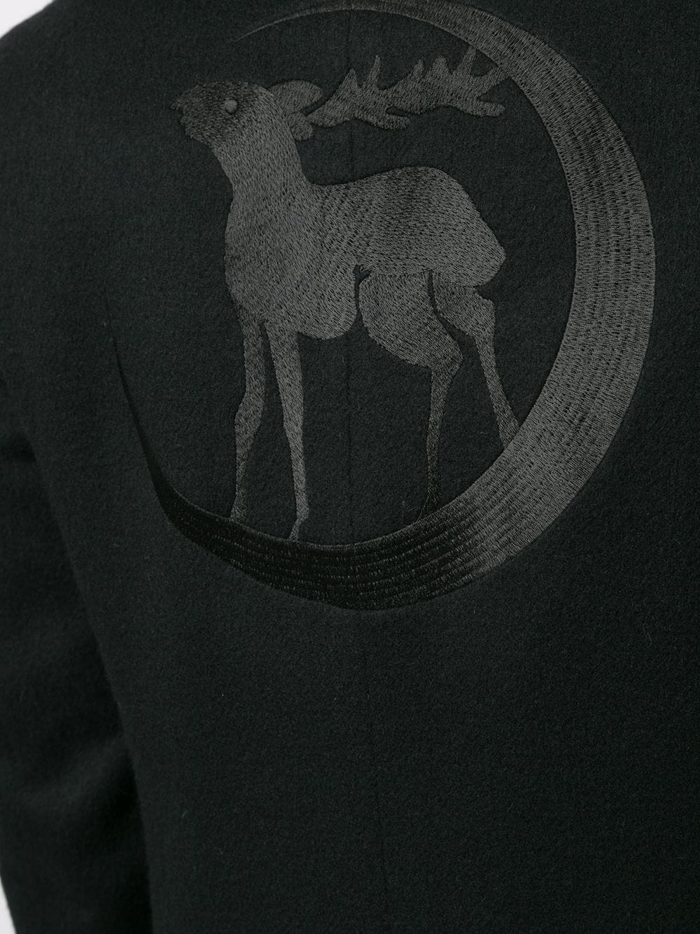 logo single-breasted coat - 5