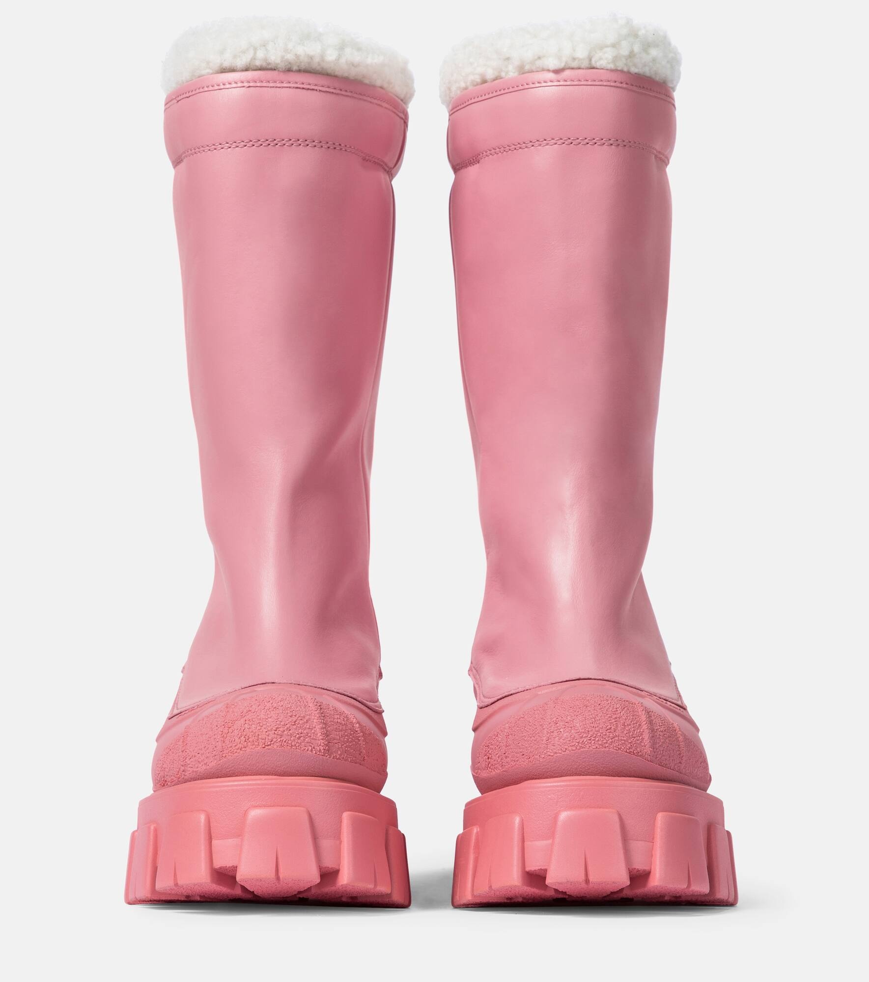 Monolith shearling-lined leather boots - 5