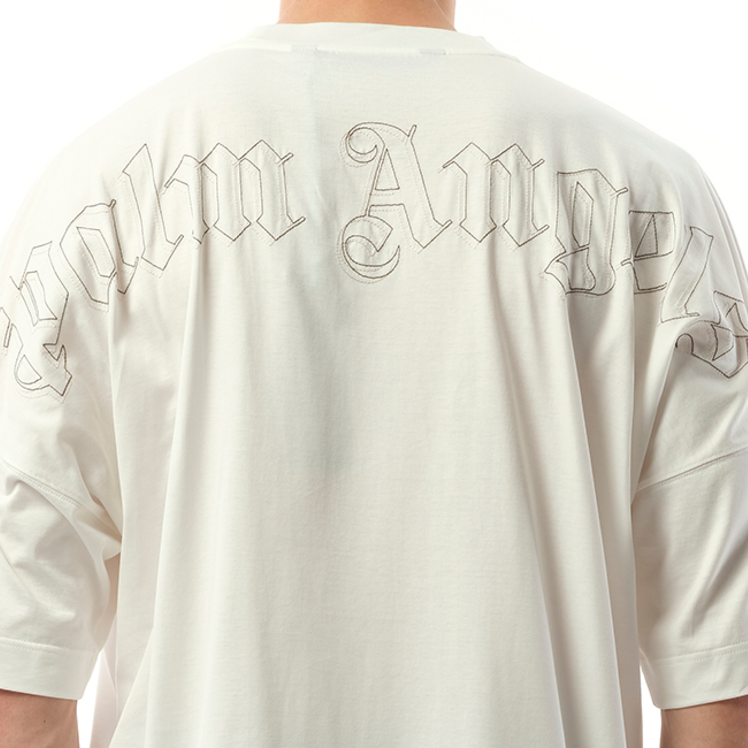 Tシャツ・カットソー Palm Angels PA Monogram Over T-Shirt in Off White Palm Angels PA Monogram Over T-Shirt in Off White | marais