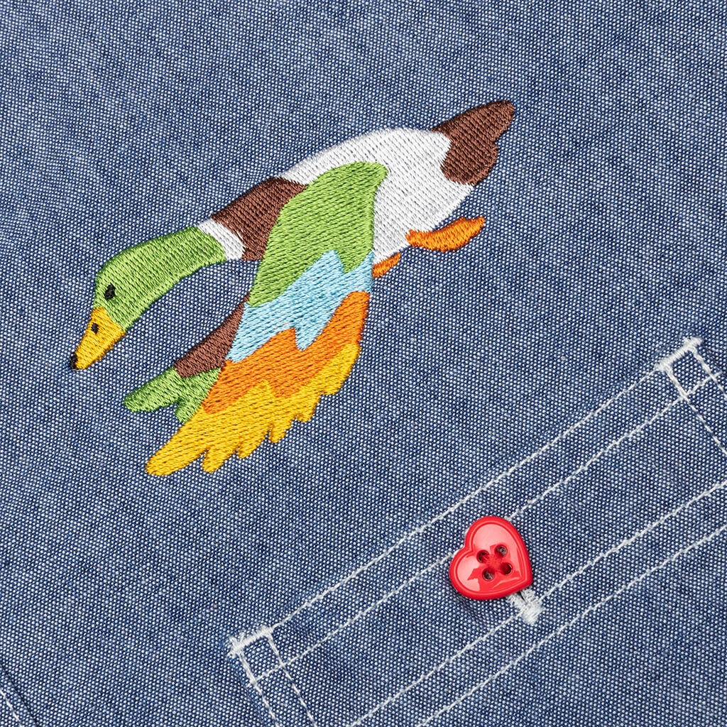 CHAMBRAY L/S SHIRT BLUE - 5