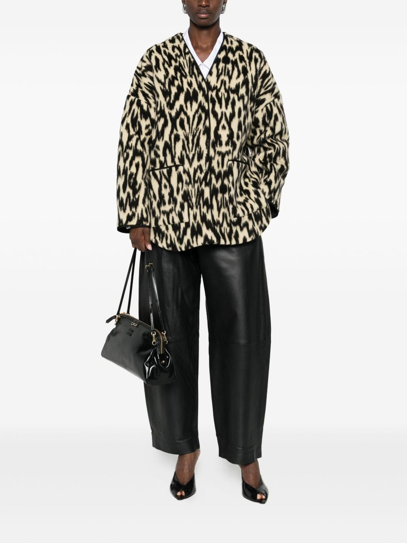 forte_forte animal-print coat outlook