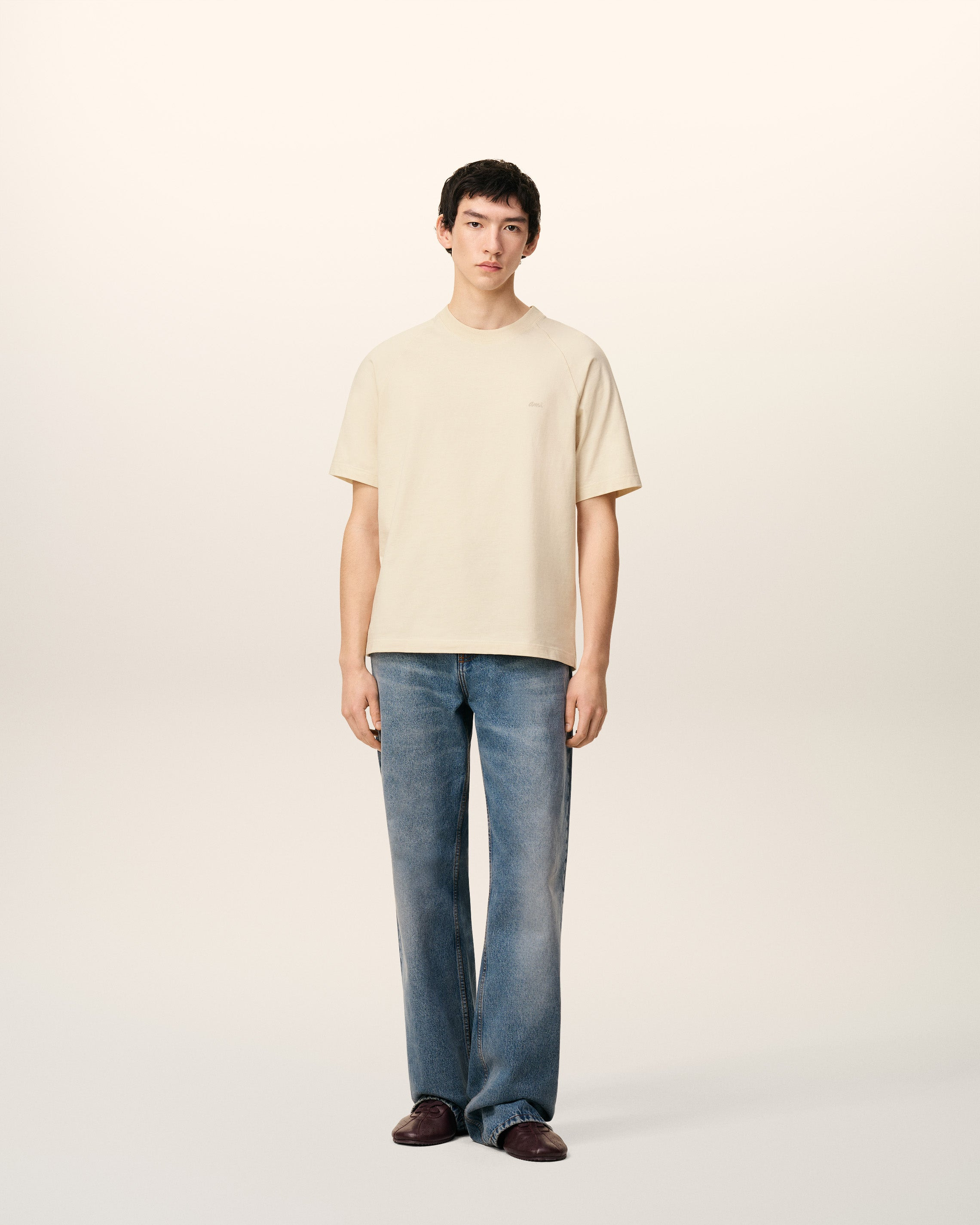 WHITE COTTON SHORT SLEEVES T-SHIRT - 2