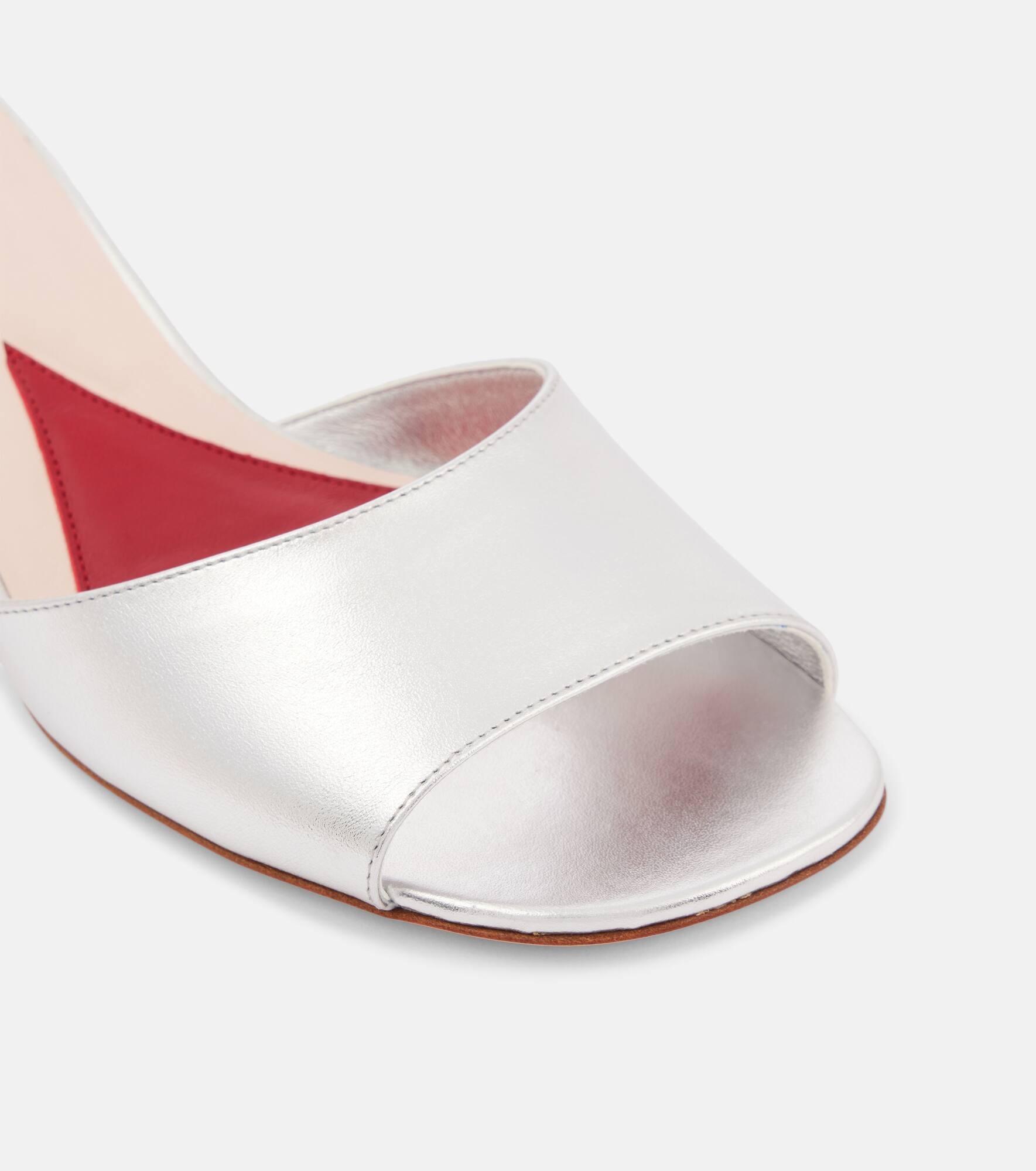 Embellished leather mules - 5