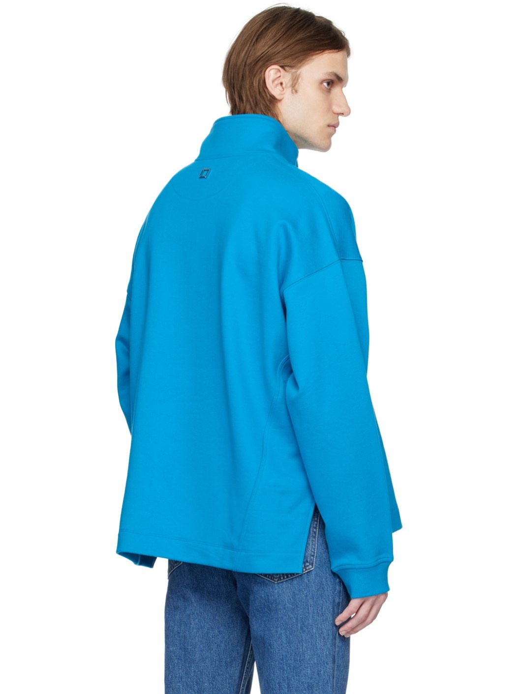 Blue Half-Zip Sweatshirt - 3