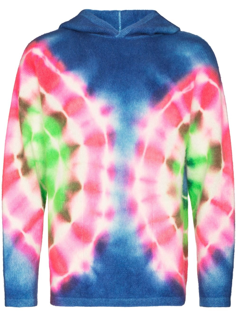 Olympus knitted tie-dye hoodie - 1