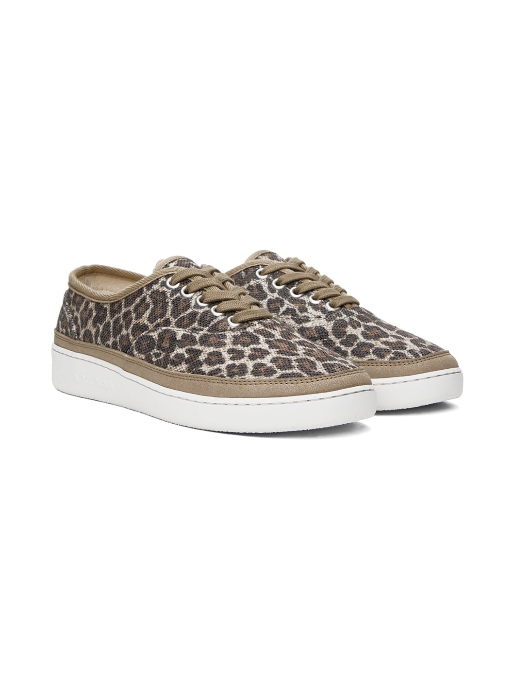 Beige Plain Simple Sneakers - 4