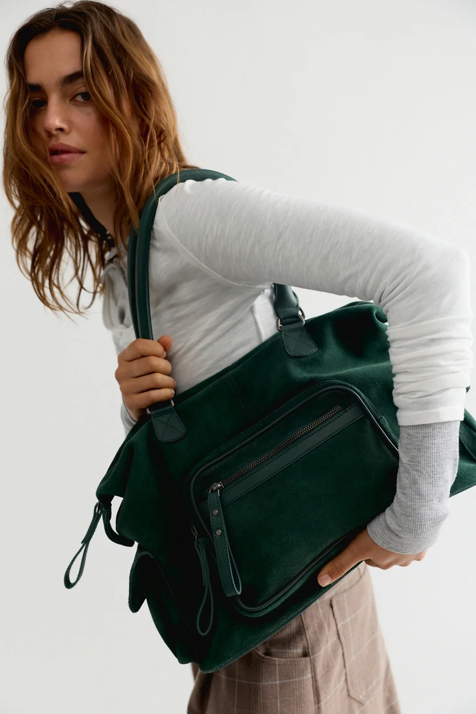 Maya Suede Tote - 1