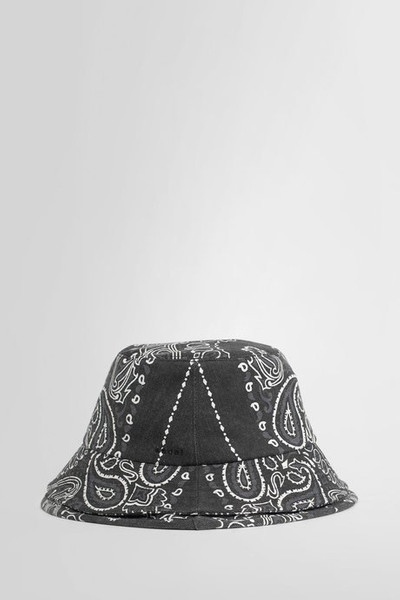 sacai Sacai black and white double brim bandana bucket hat outlook