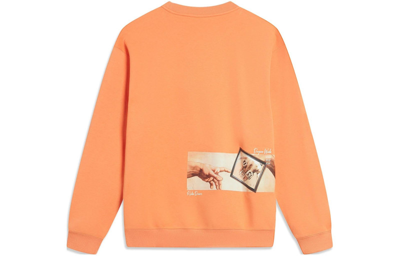 Li-Ning Li-Ning Way Of Wade Logo Sweatshirt 'Orange' AWDT941-7 outlook