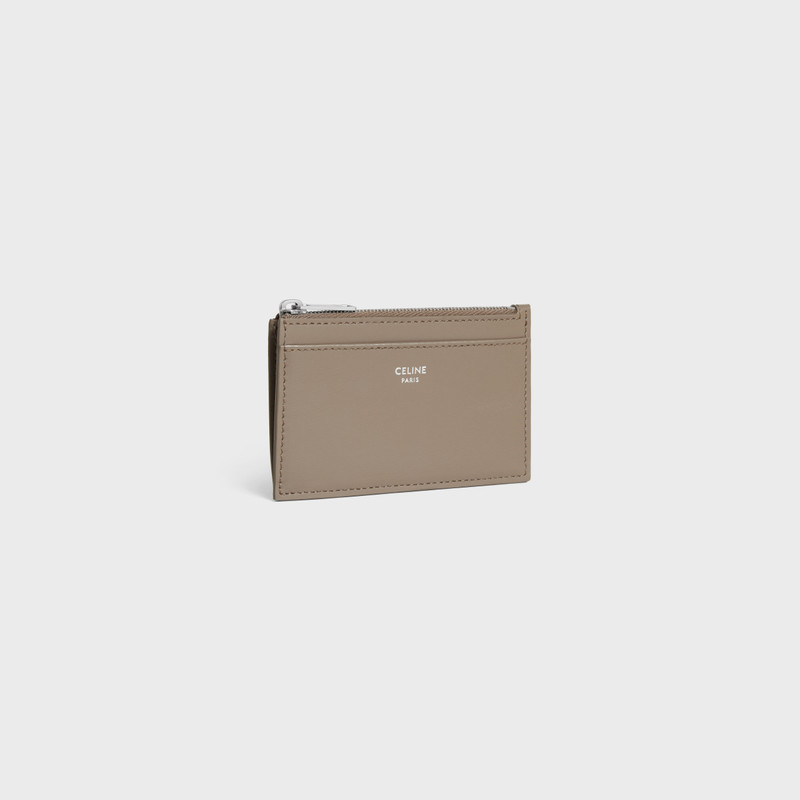 CELINE Zipped Card Holder in SHINY CALFSKIN outlook