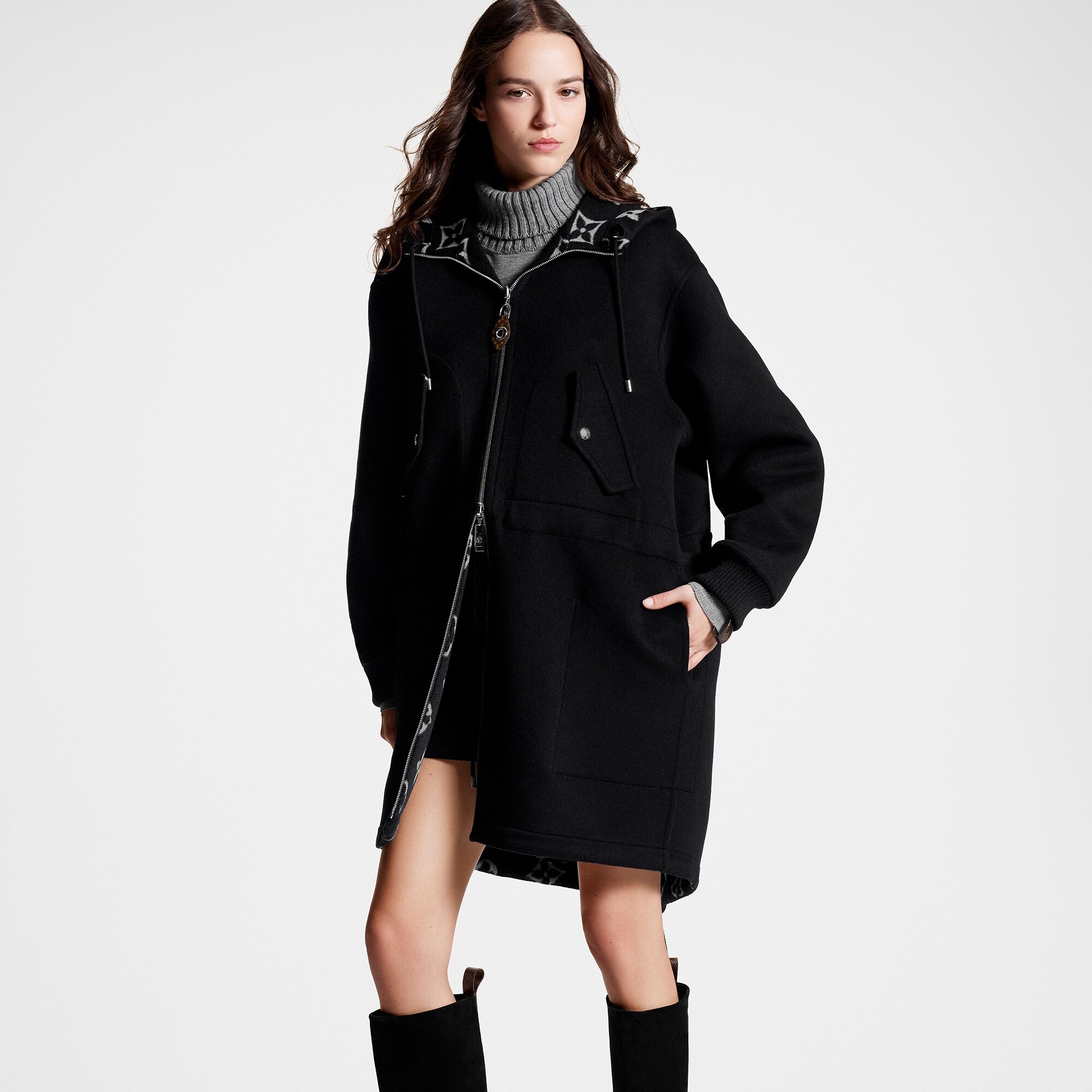 Reversible Monogram Jacquard Coat - 5