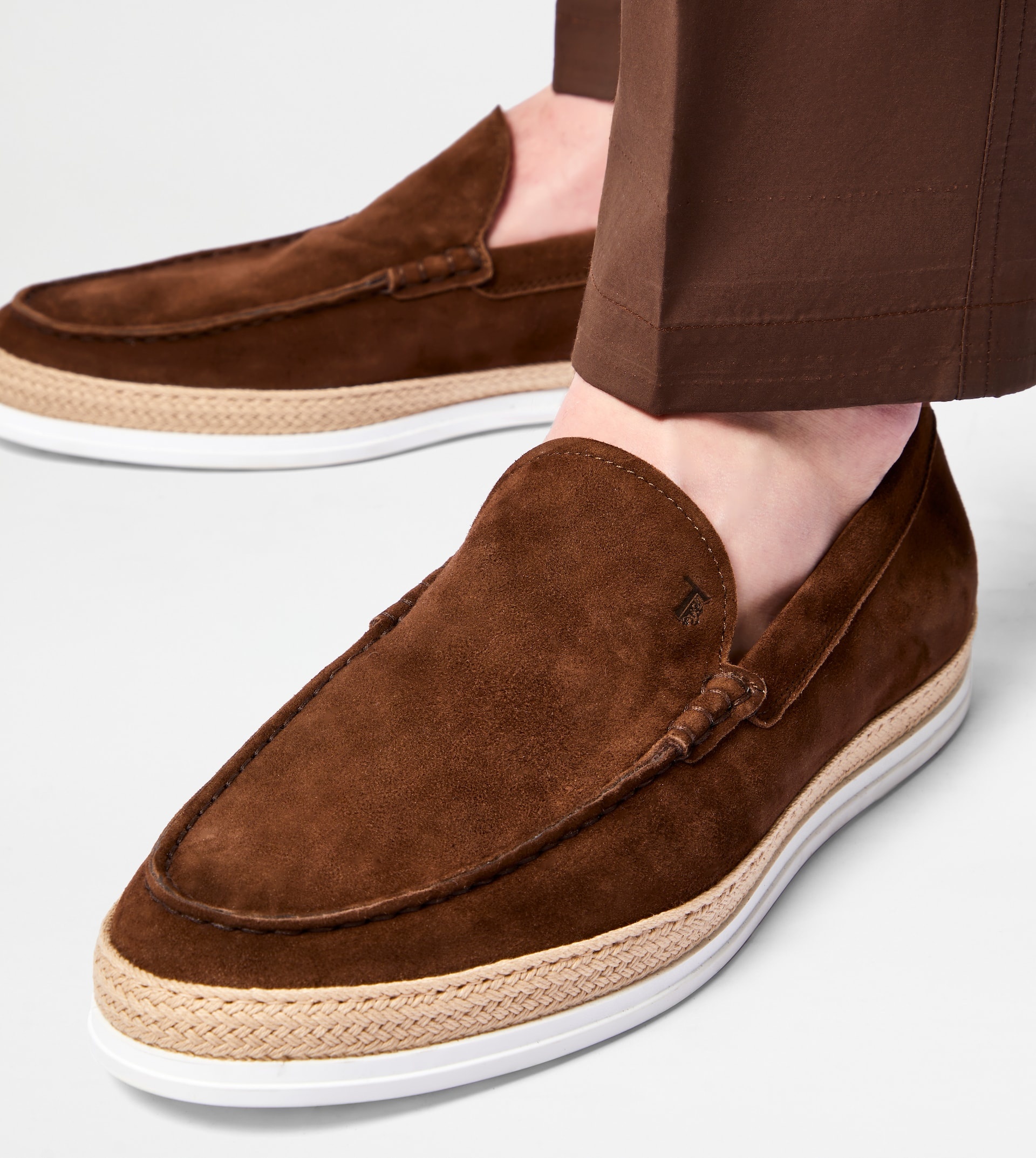 SLIP-ONS IN SUEDE - BROWN - 2