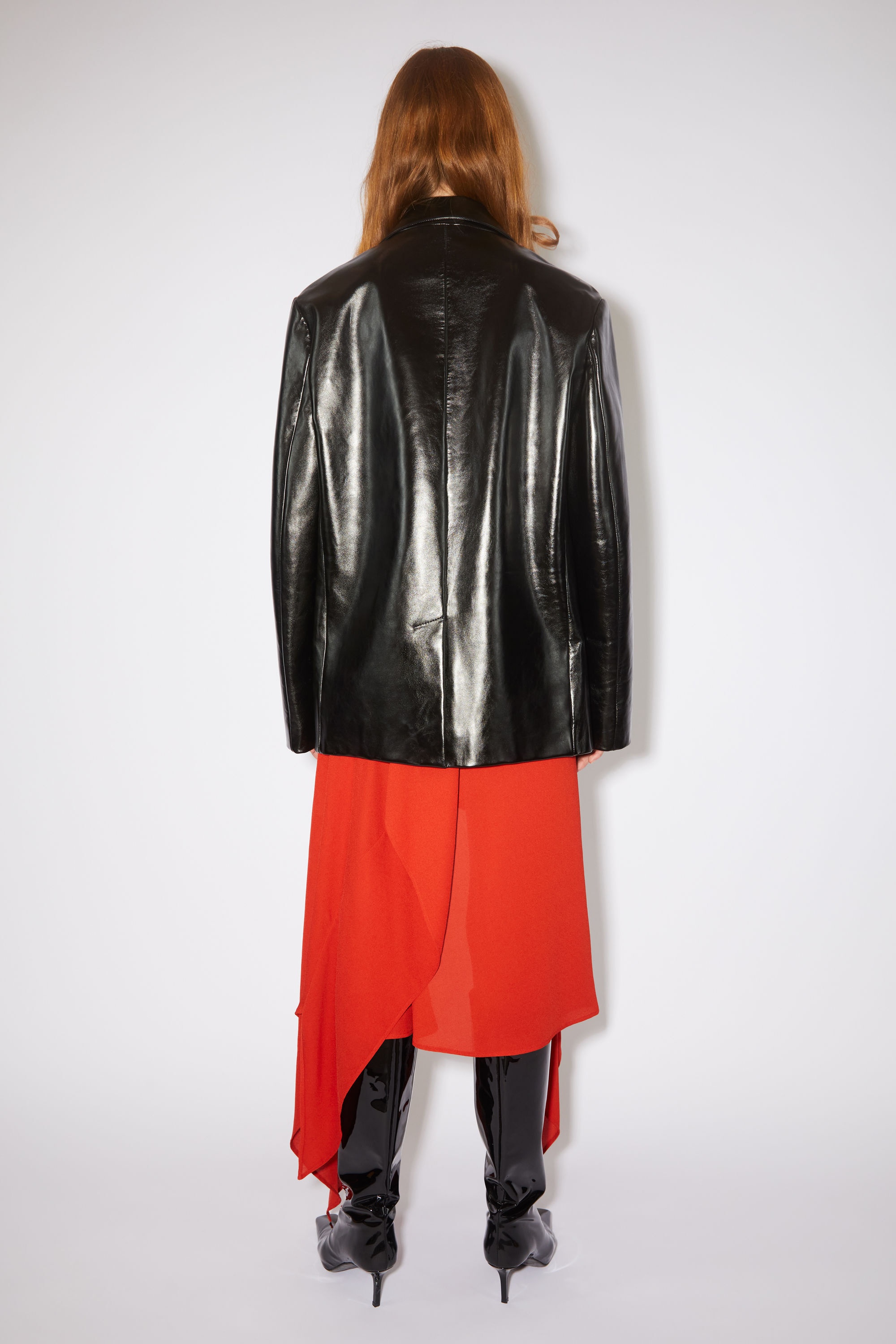 Leather suit jacket - Black - 3