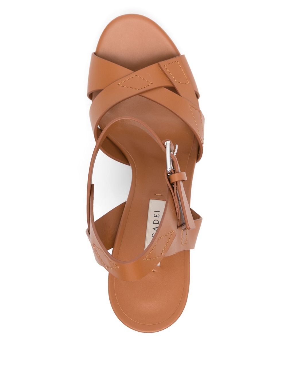 130mm leather sandals - 4