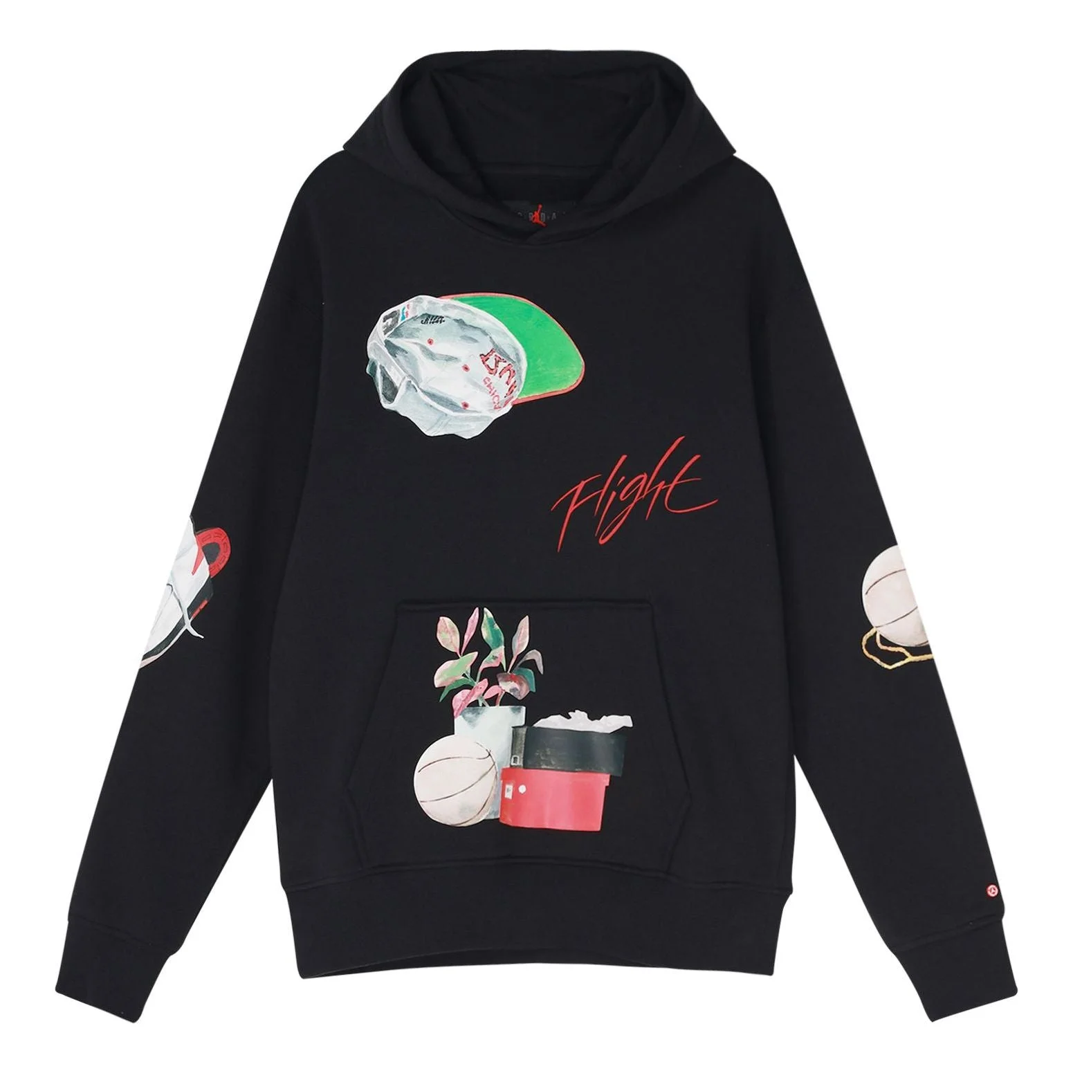 Men's Air Jordan Alphabet Printing Pullover Black DQ8044-010 - 1