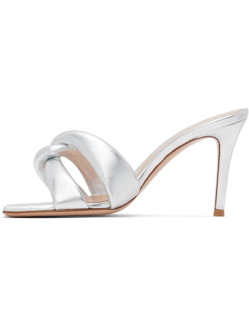 Silver Amour Mules 3