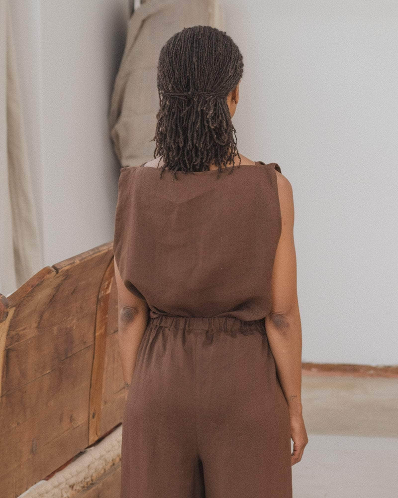 Sepia Top - Fine Linen and Lace 6