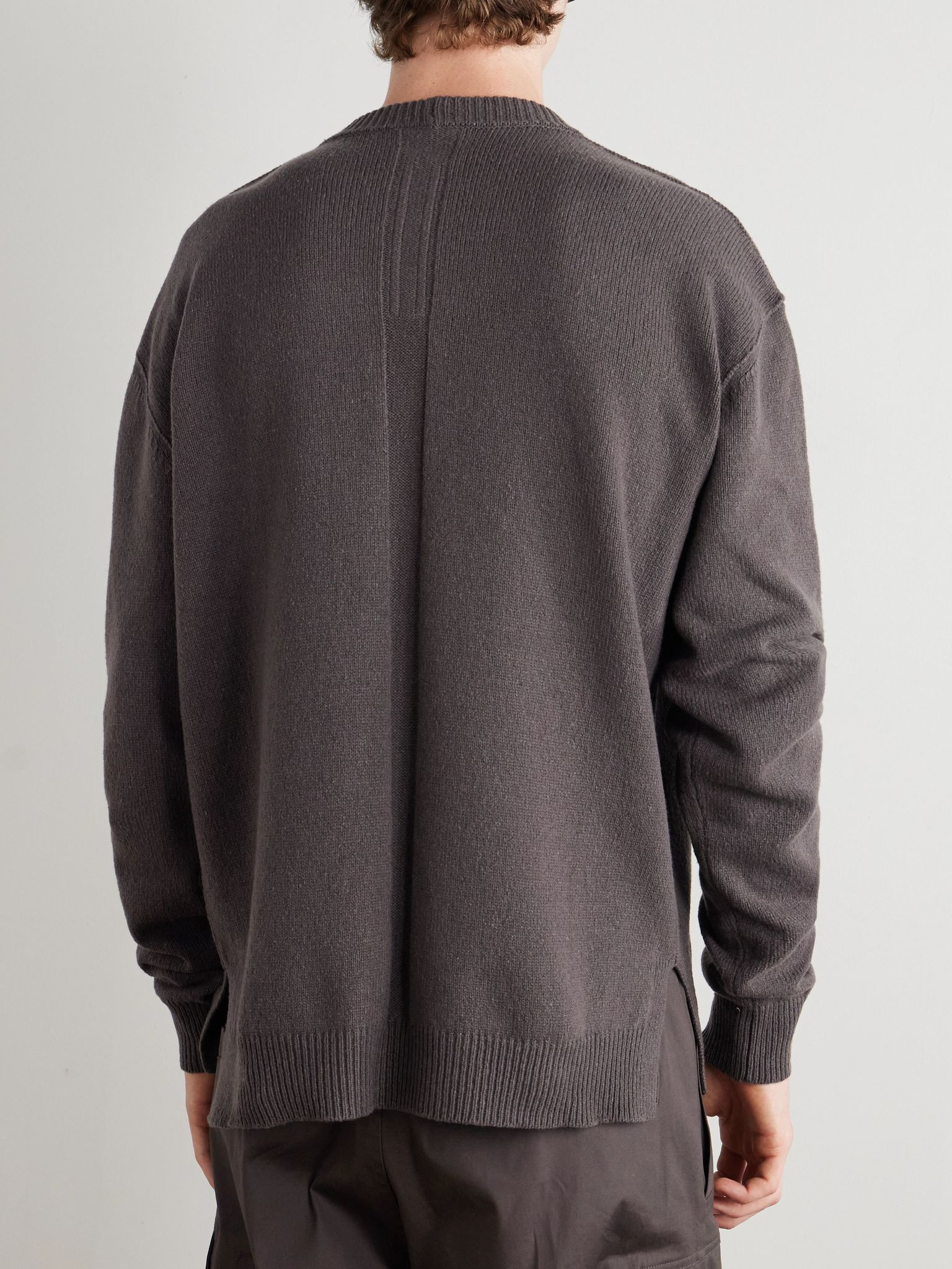 Boiled Cashmere and Wool-Blend Sweater Dark gray - 3