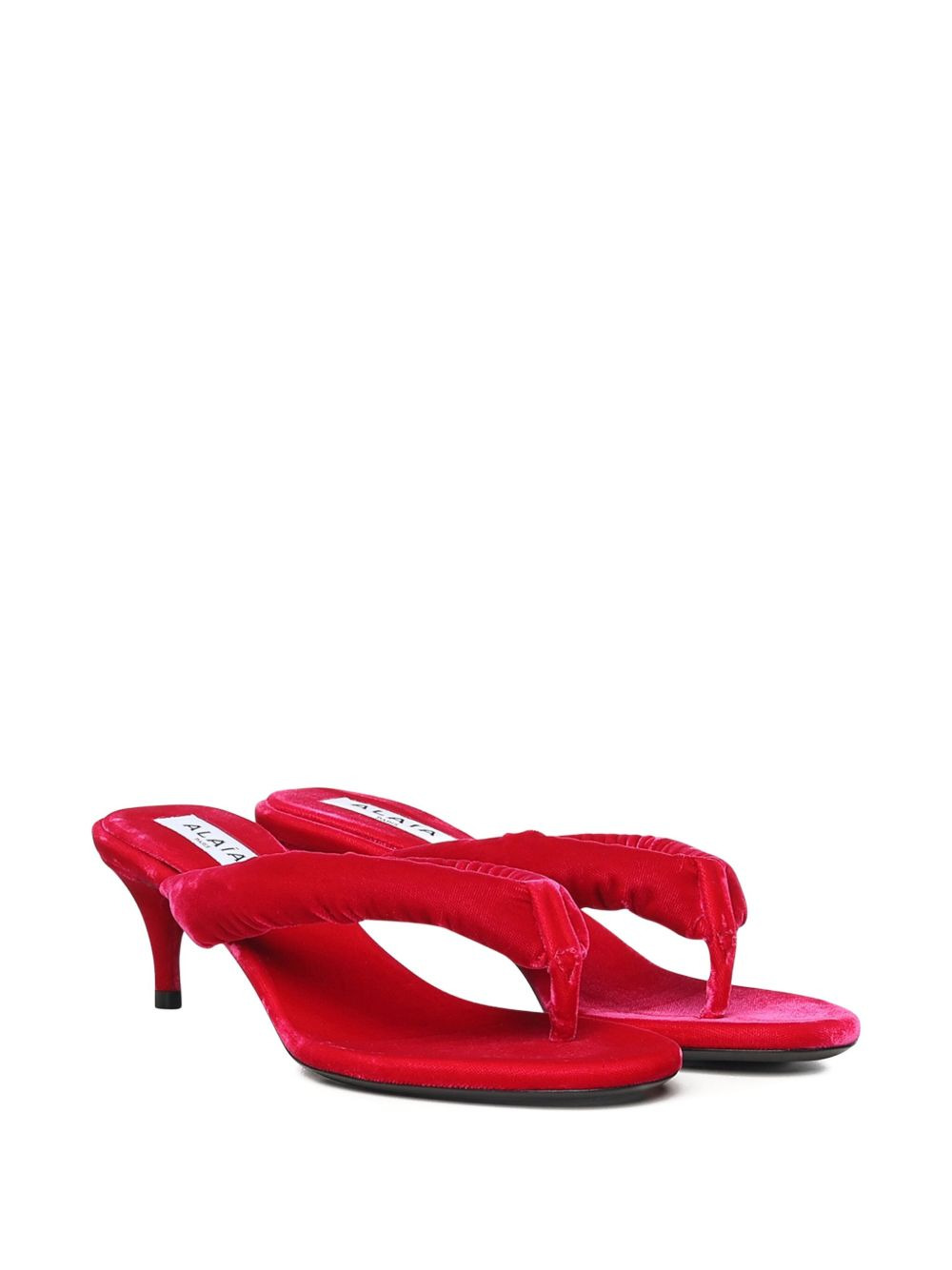 55mm ruched heeled sandals - 2