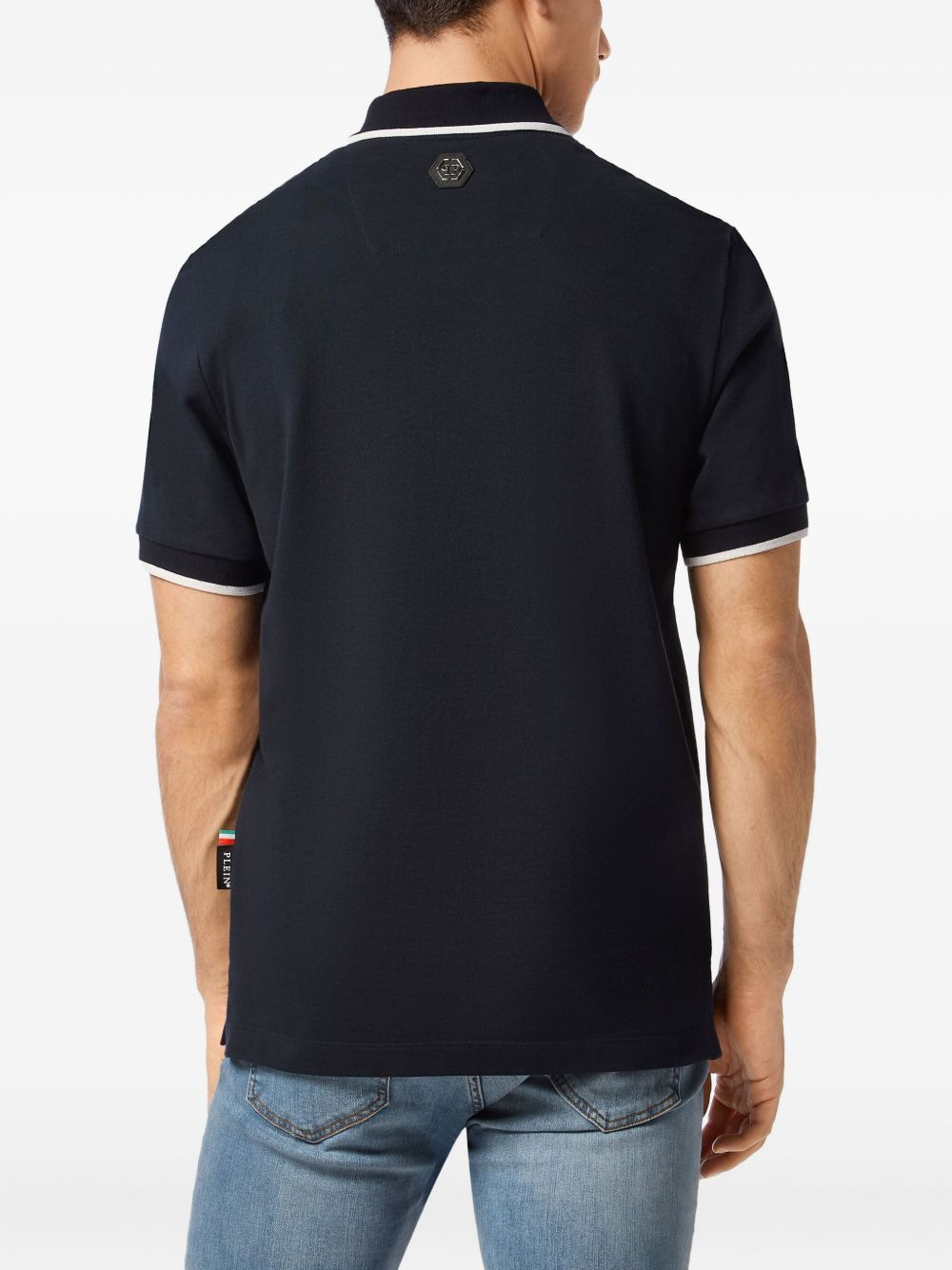 teddy bear-embroidered polo shirt - 3