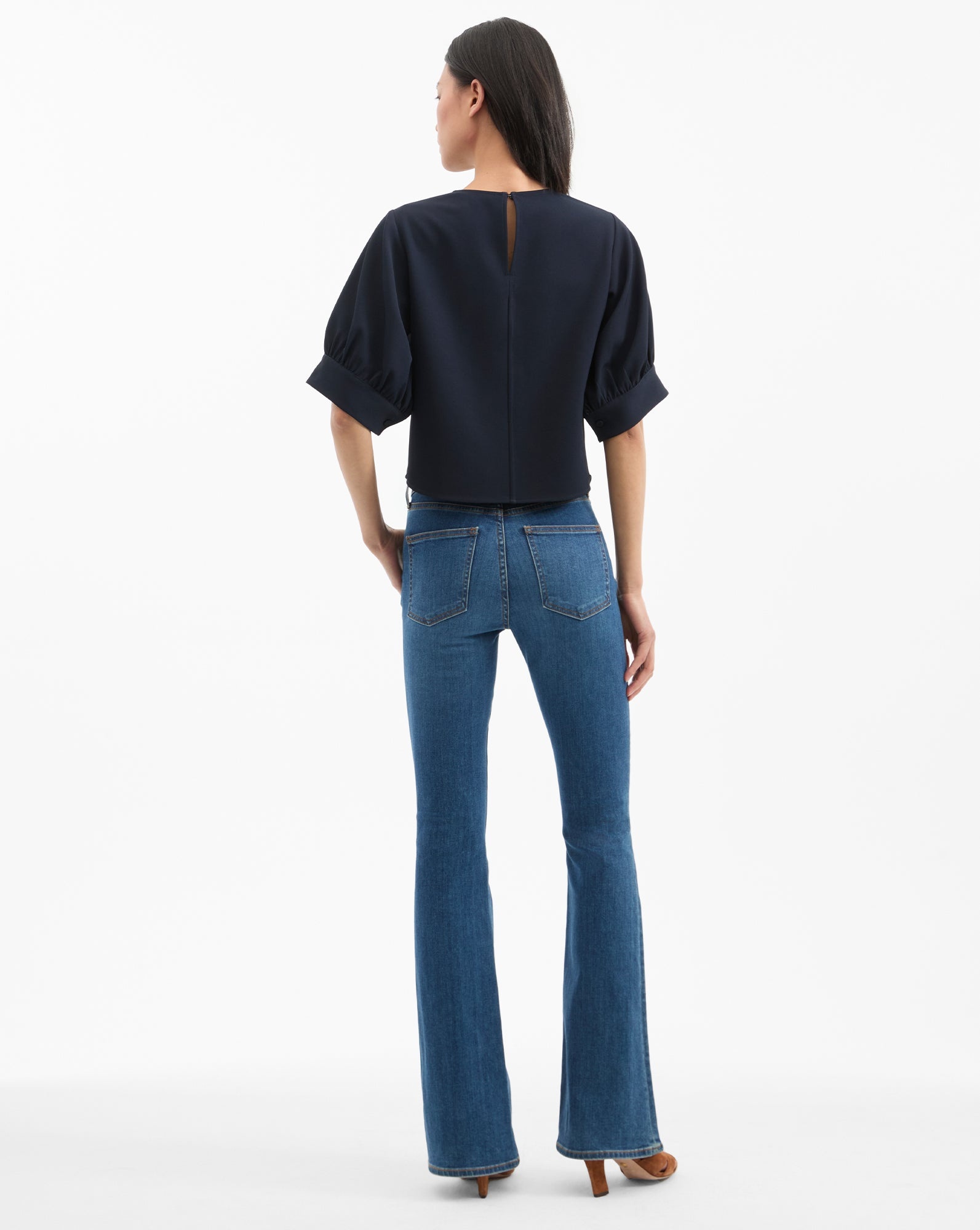 MARGARET BALLOON-SLEEVE BLOUSE - 5