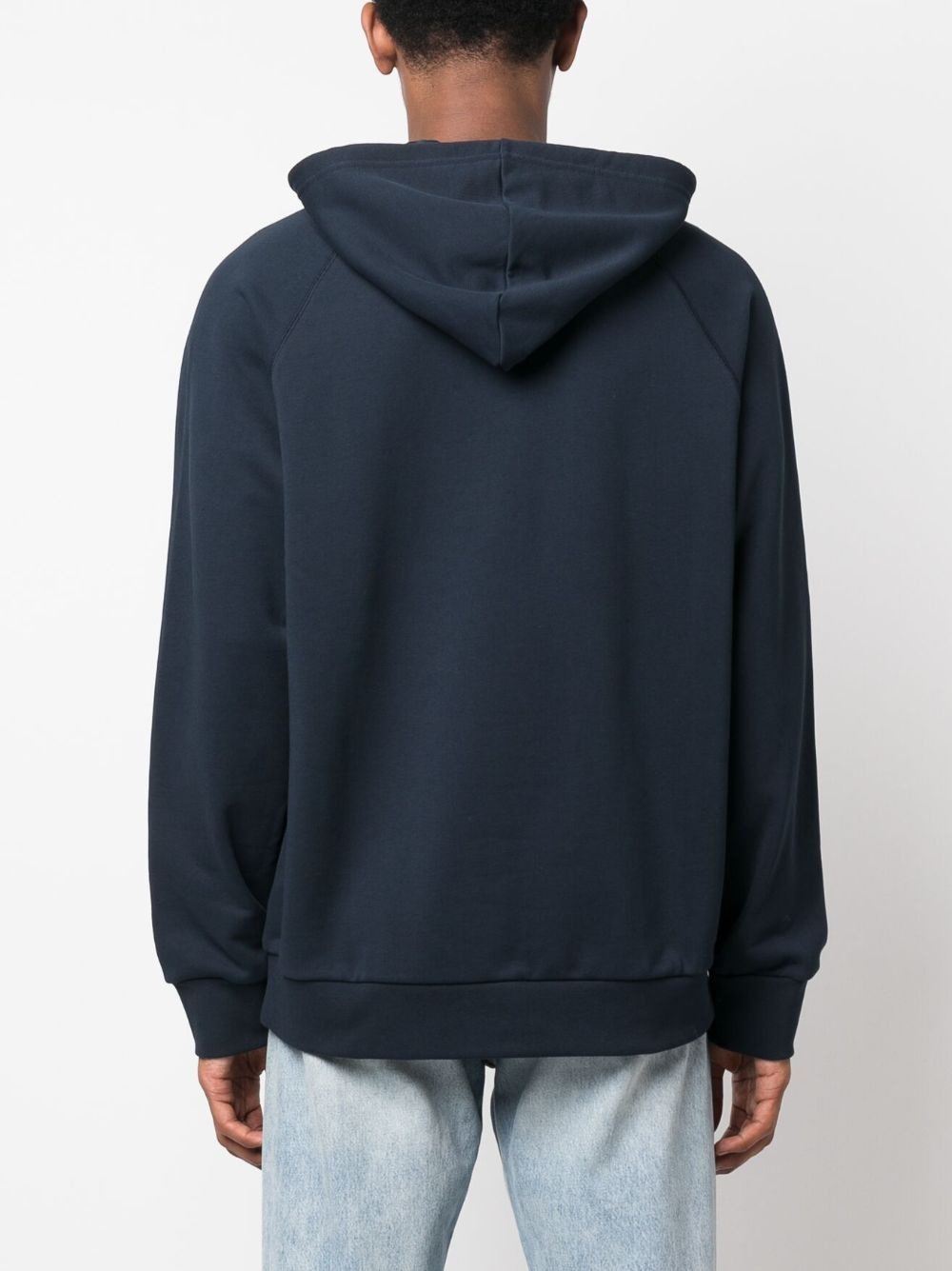 logo-embroidered cotton hoodie - 3