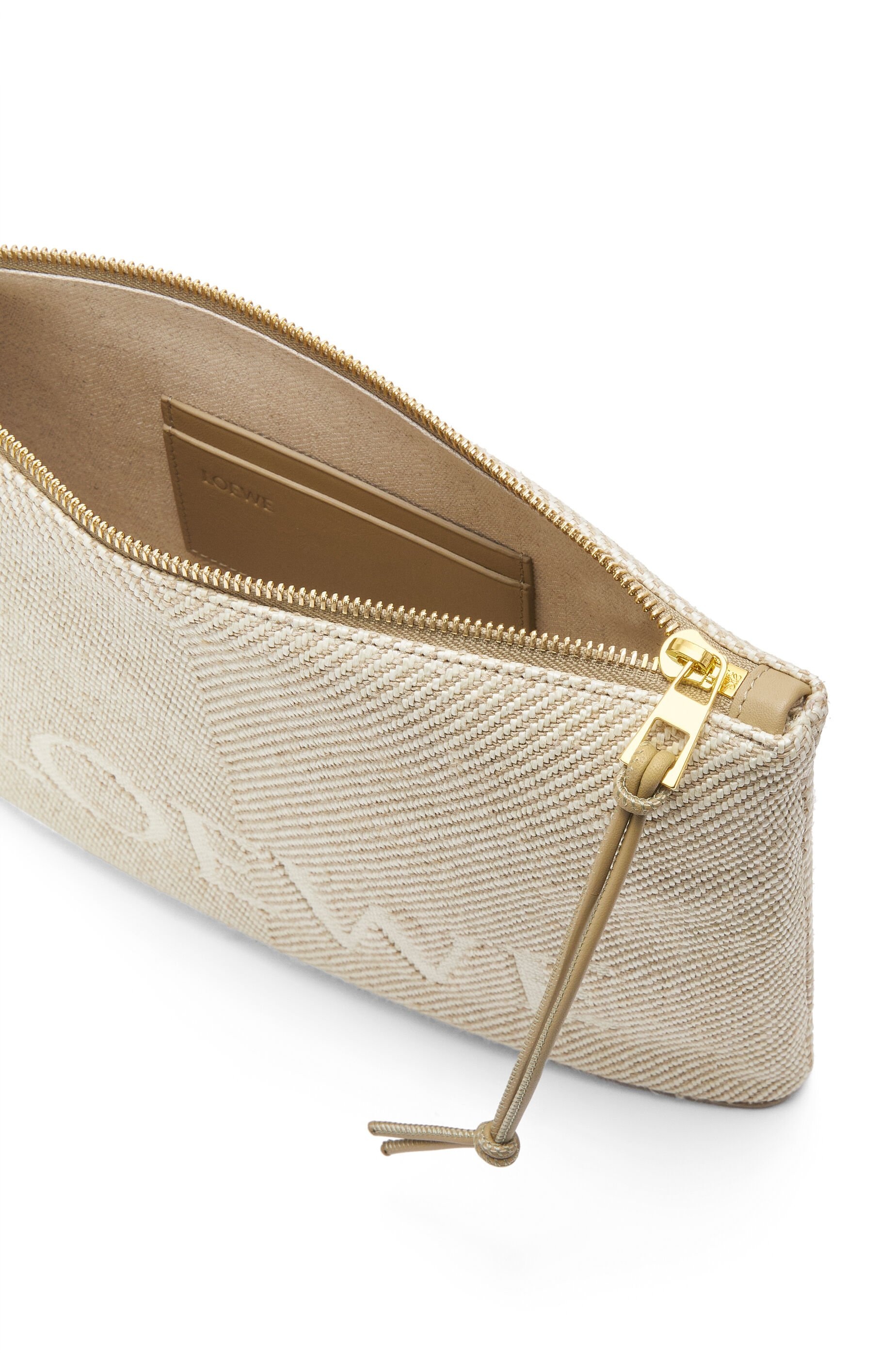 Oblong pouch in LOEWE jacquard and calfskin - 3