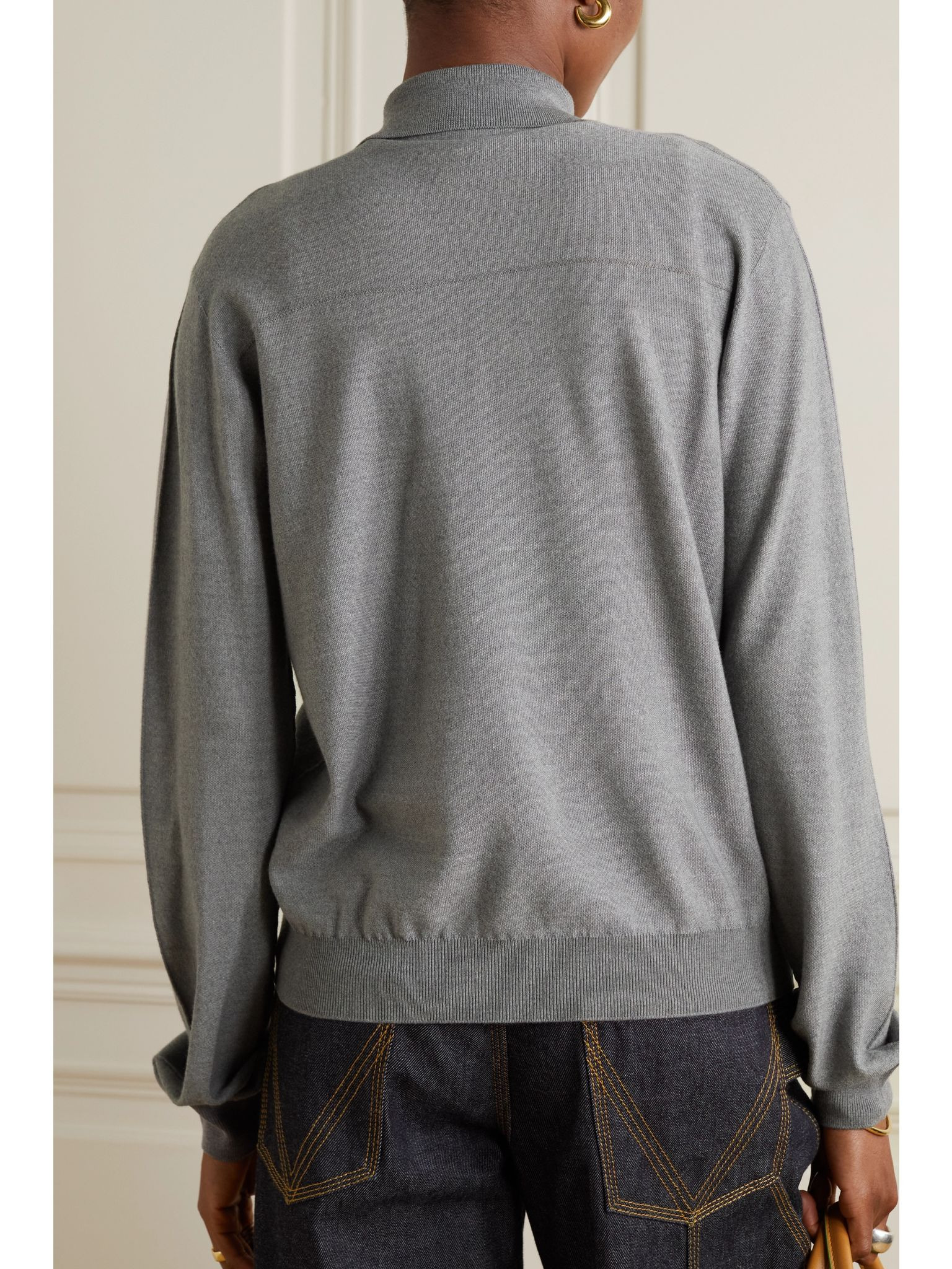 Valsesia wool bomber jacket Gray - 4