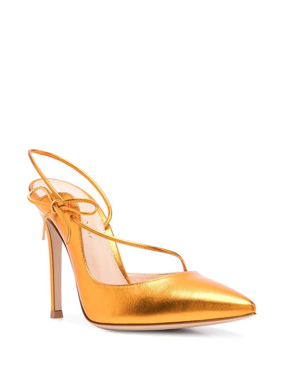 Gianvito Rossi metallic lace-up pumps outlook