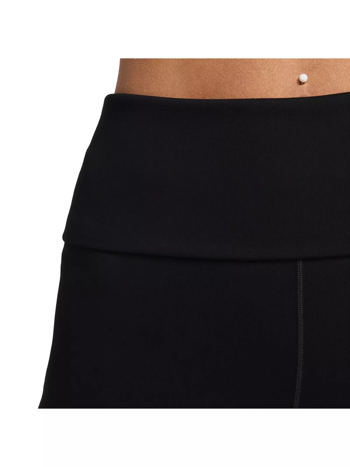 One Women's Dri-FIT High-Waisted Fold-Over Pants -Black - 4