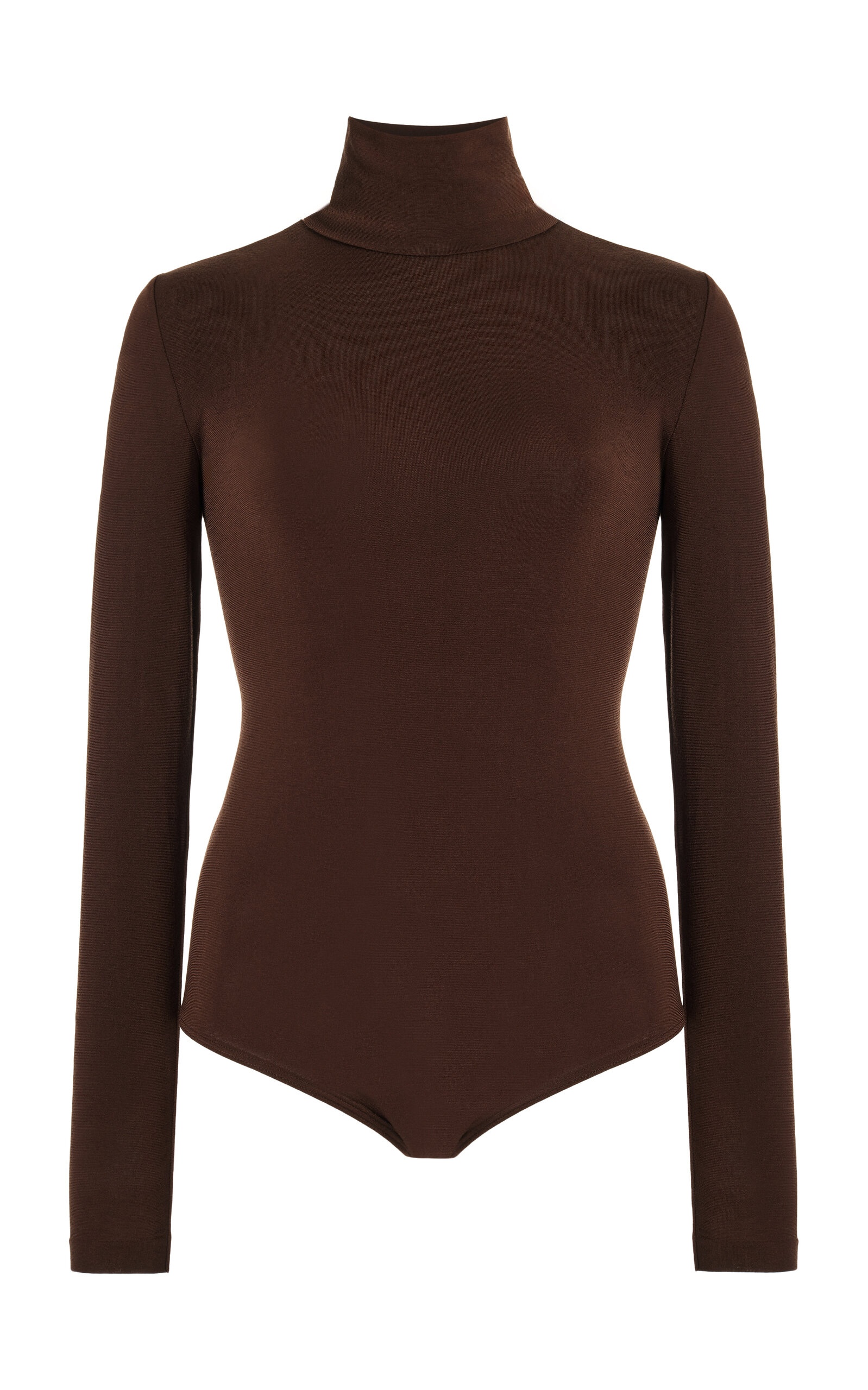 Colorado Turtleneck Jersey Thong Bodysuit brown - 1