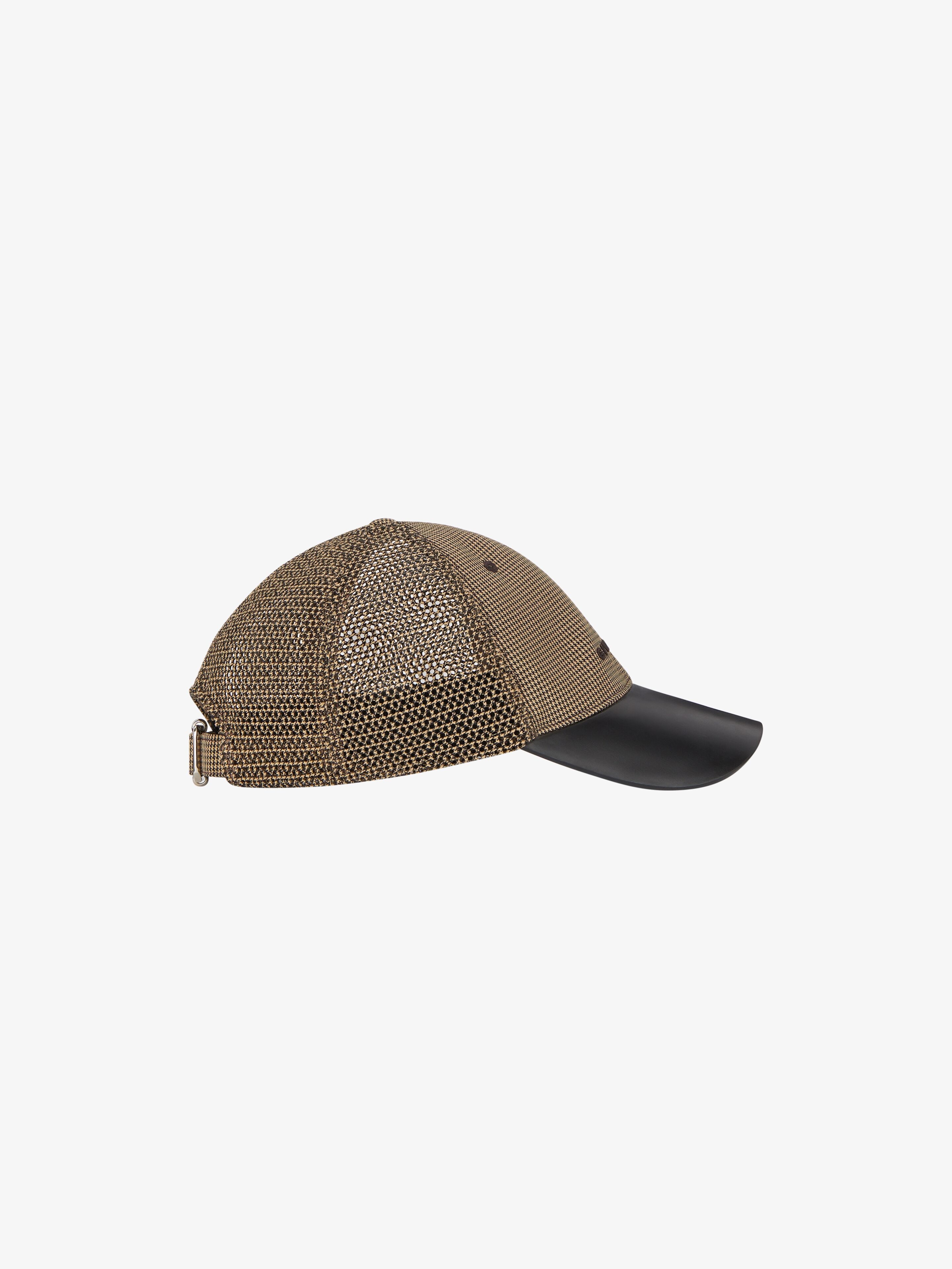 GIVENCHY CAP IN PERFORATED WOOL AND LEATHER - 3