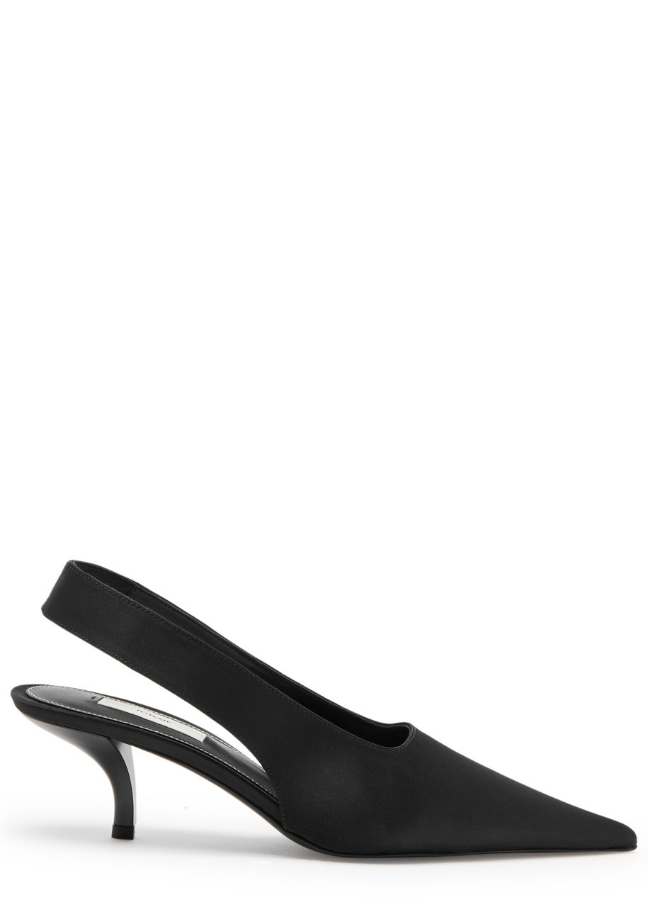 Toteme 75 Satin Slingback Pumps - 1