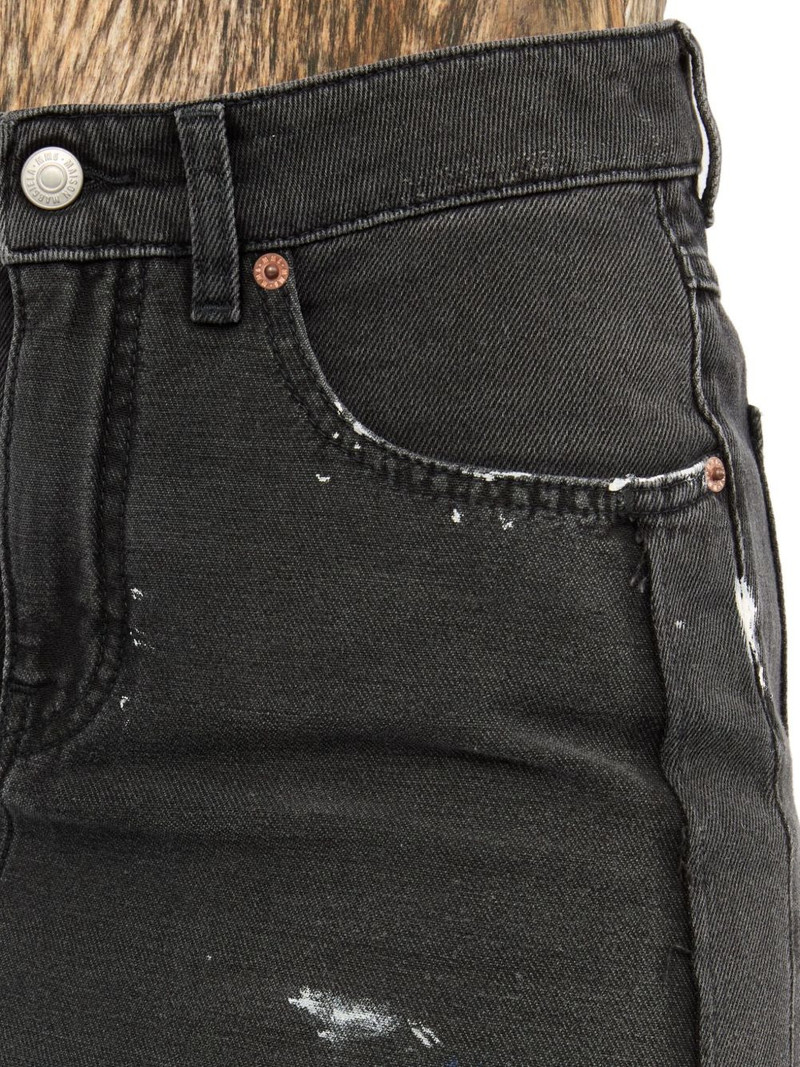 paint-splatter denim skirt 7