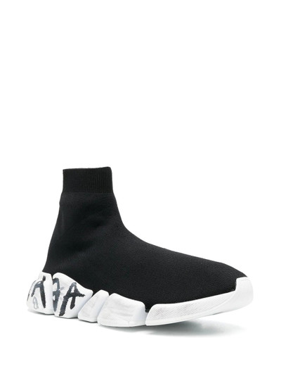 BALENCIAGA Speed 2.0 graffiti sneakers outlook