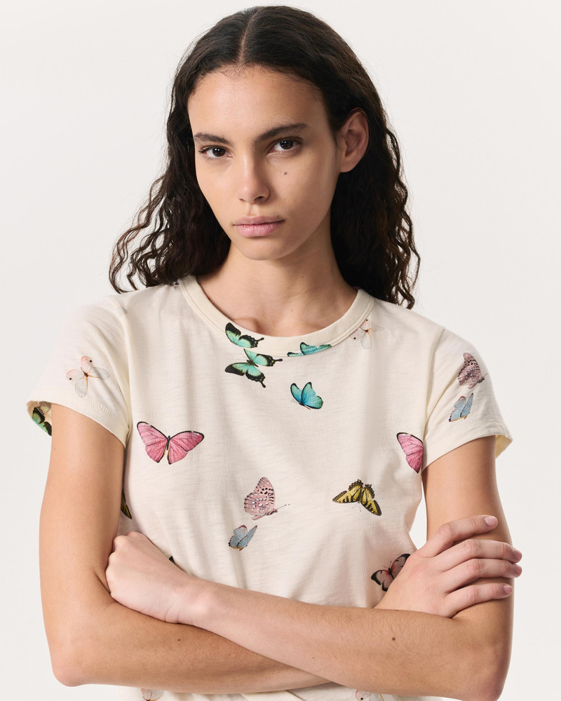 rag & bone Butterfly Printed Cotton T-Shirt outlook