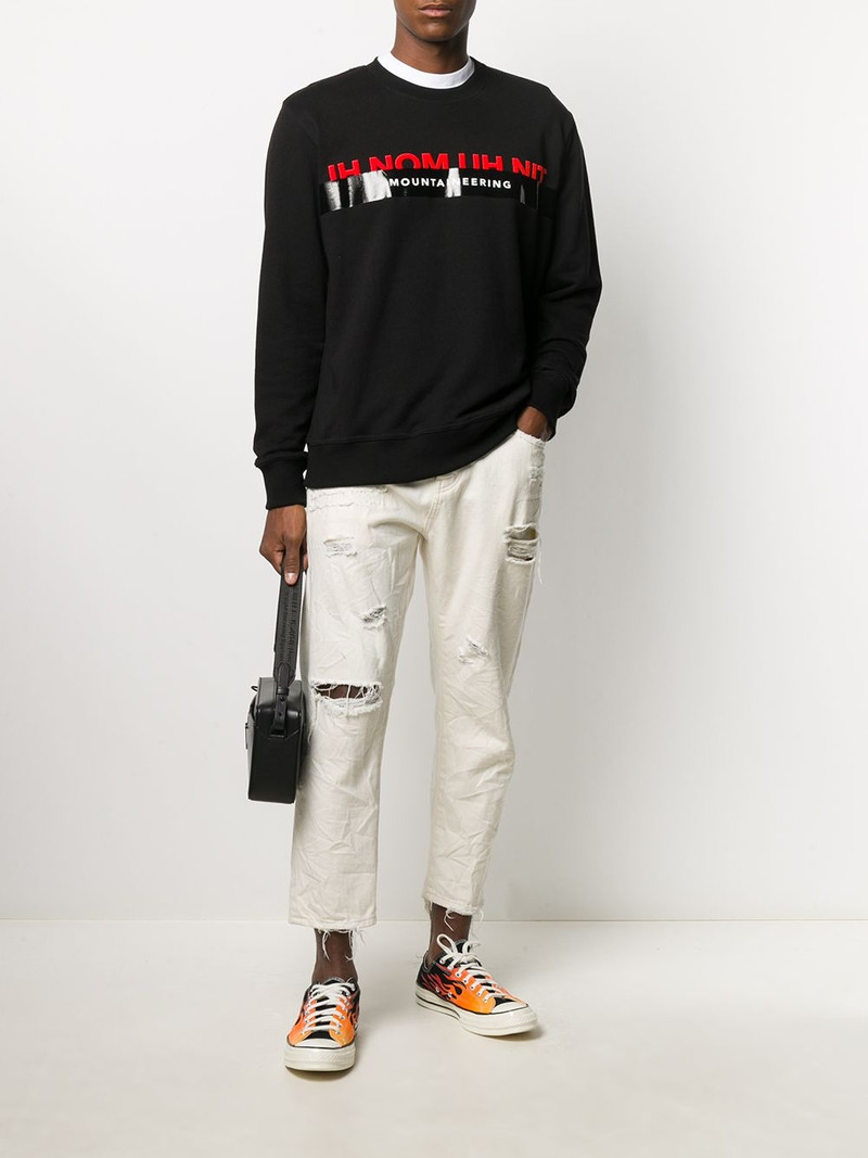 ih nom uh nit logo crew sweatshirt outlook