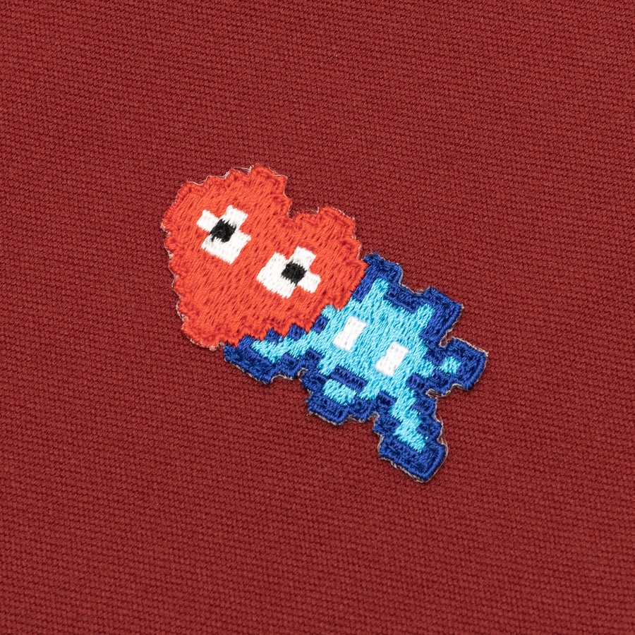 PIXELATED RED HEART ZIPPERED HOODY X INVADER - 8