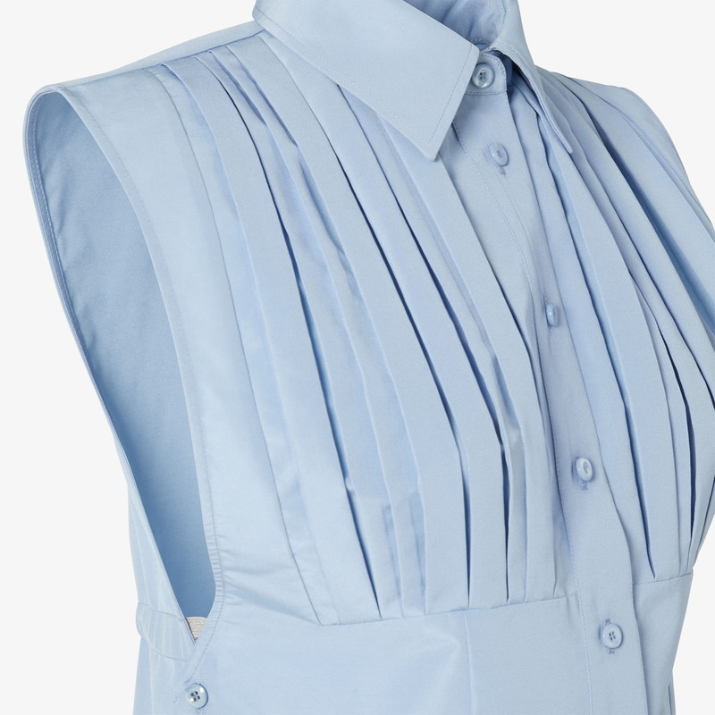 Top Light blue faille top 3