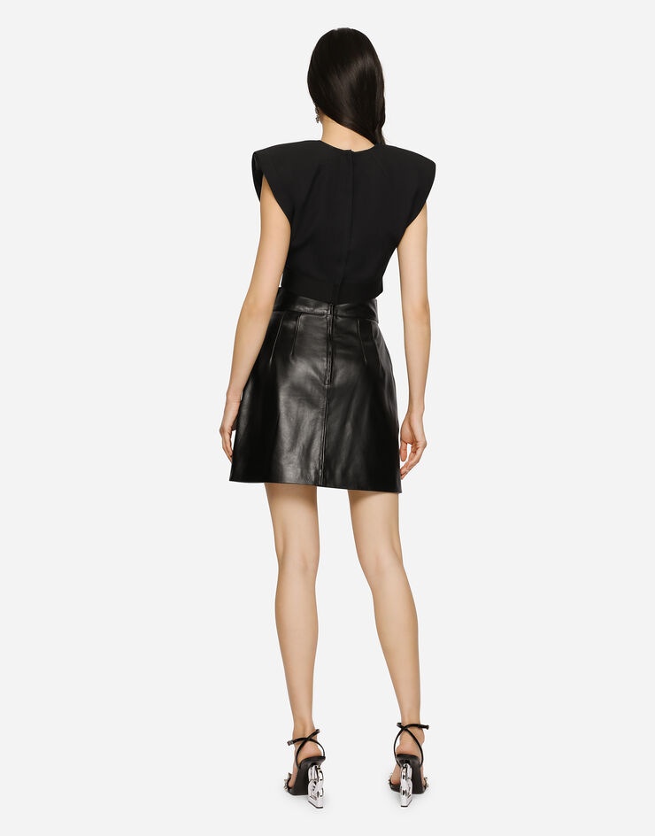 Short leather skirt - 5
