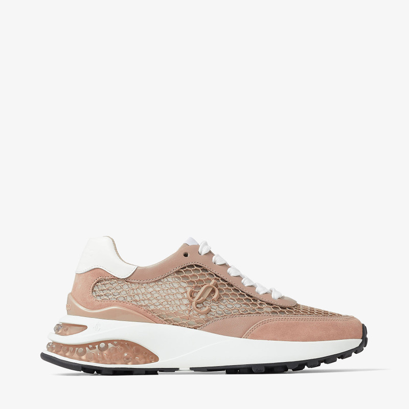 Memphis Lace Up/F
Stone Leather and Fishnet Mesh Low-Top Trainers 1